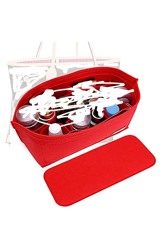 Stylish Cosmetic Bag Insert Organizer for Women's Makeup and Accessories - Fit for Speedy and MM Liner Multiple Pockets for Storage and Organization