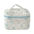 thumbnail image 1 of Stylish Cosmetic Bag Makeup Bag Quilted Travel Cosmetic Bag Cute Floral Makeup Pouch Large Toiletry Organizer for Women Girls, 1 of 3