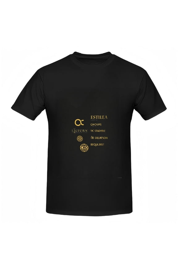 Stylish Cotton Short Sleeve T-Shirt for Women with Gold ESTILA GROUPS A Symbol - Clean Design Perfect for Casual Wear