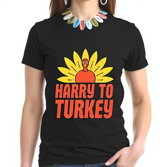 Stylish Cotton Short Sleeve T-Shirt with ' TO TURKEY' Graphic and Vibrant Design for Thanksgiving