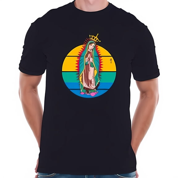 Stylish Cotton Short Sleeve T-Shirt with Vibrant Graphic - Colorful Modern Art Design