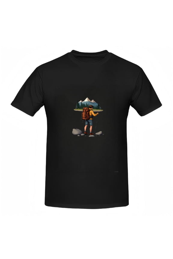 Stylish Cotton Short Sleeve T-Shirts for Women - Fun Outdoor Adventure Patterns with Scenic Mountains & Nature Designs
