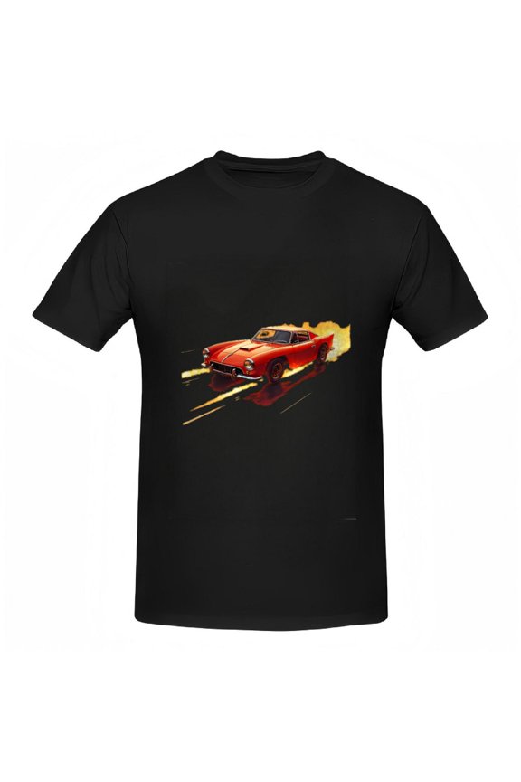 Stylish Cotton Short Sleeve T-Shirts for Women - Vibrant Flame Pattern Design Perfect for Casual Wear and Summer Vibes