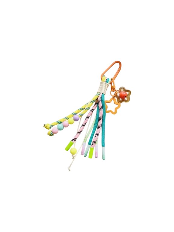 Stylish Couple Woven Keyrings ABS Clip Fashionable Holder for Bags Backpacks Everyday Essentials