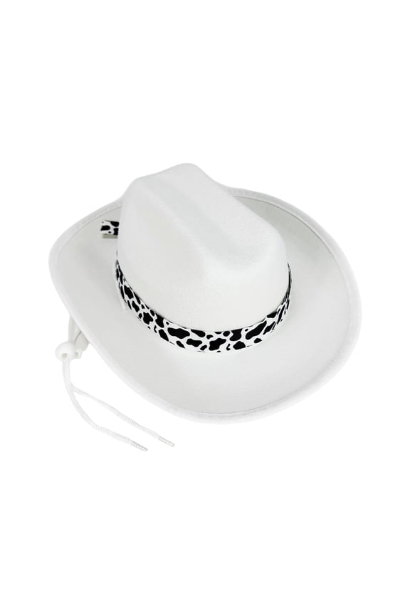 Stylish Cow Print Kids Cowboy Hat Soft Breathable Fabric 6 Vibrant Colors Photo Props Daily Wear