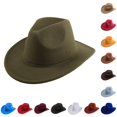 thumbnail image 1 of Stylish Cowboy Hat Western Wool Mid Brim Performance Hat for Outdoor Casual Wear Ethnic Folk Design Cow Girl Hat Cowboy Hat for Men and Boots Hat Cow Vest Men Rip Cute Cowboy Hate Boot Jewelry for, 1 of 4