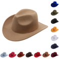 thumbnail image 1 of Stylish Cowboy Hat Western Wool Mid Brim Performance Hat for Outdoor Casual Wear Ethnic Folk Design Cow Girl Hat Cowboy Hat for Men and Boots Hat Cow Vest Men Rip Cute Cowboy Hate Boot Jewelry for, 1 of 4