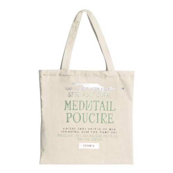 Stylish Cream Canvas Tote Bag with Inspirational Text in English & Latin - Perfect for Shopping Travel and Parties