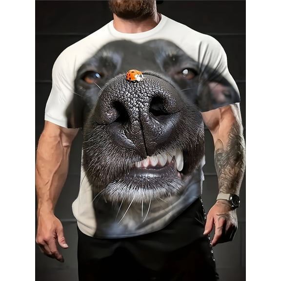 This Stylish Crew Neck T-Shirt for Men,Is Ideal for Relaxed Summer Outings And Serves As a Wonderful Present for a Boyfriend, Offering a Soft And Gentle Feel, Plus Size