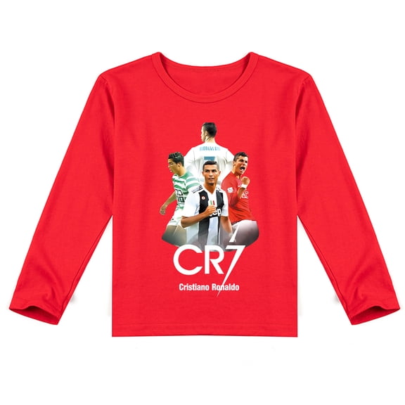 Stylish Cristiano Ronaldo Long Sleeve T-shirt for Kids, Comfort Cotton and Trendy Design
