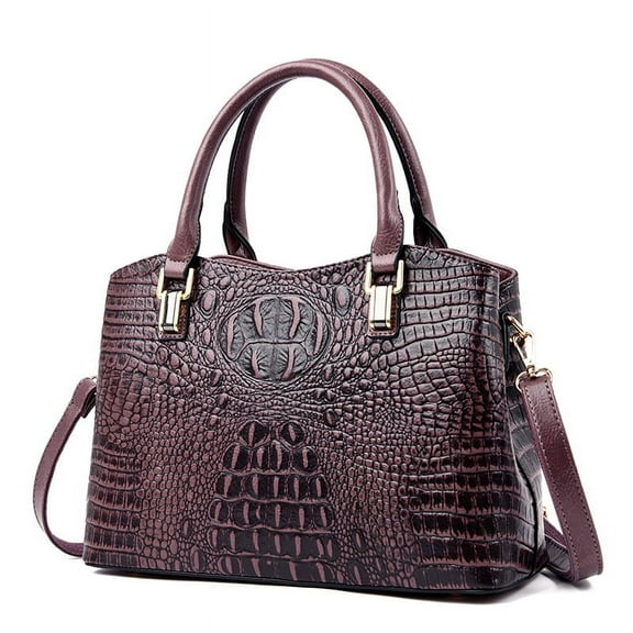 Stylish Crocodile Print Crossbody Bag Handbag for Women – Leather Purse with Top Handle & Adjustable Strap