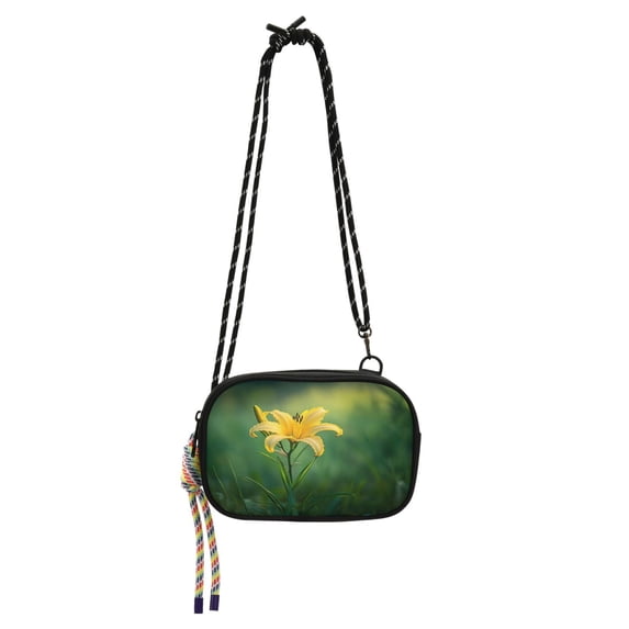Stylish Crossbody Phone Bag Purse Handbags Adjustable Strap, Compact Design for Essentials A Yellow Day Lily Flower