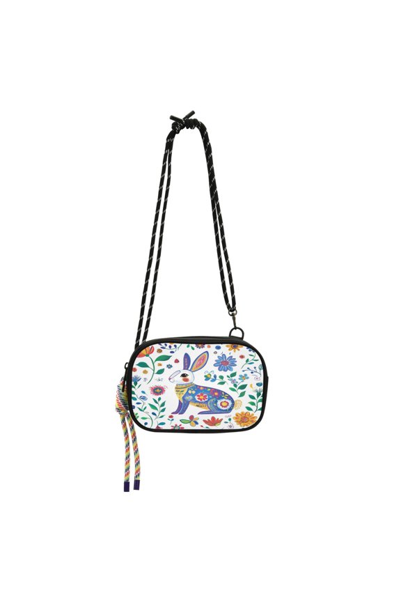 Stylish Crossbody Phone Bag Purse Handbags Adjustable Strap, Compact Design for Essentials Art Motifs Style Rabbit