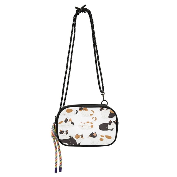 Stylish Crossbody Phone Bag Purse Handbags Adjustable Strap, Compact Design for Essentials Chubby Cats