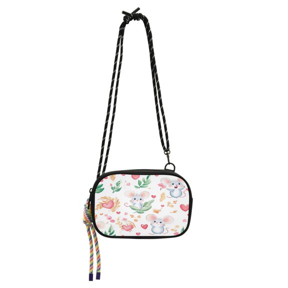 Stylish Crossbody Phone Bag Purse Handbags Adjustable Strap, Compact Design for Essentials Cute Cartoon Mouse Pattern