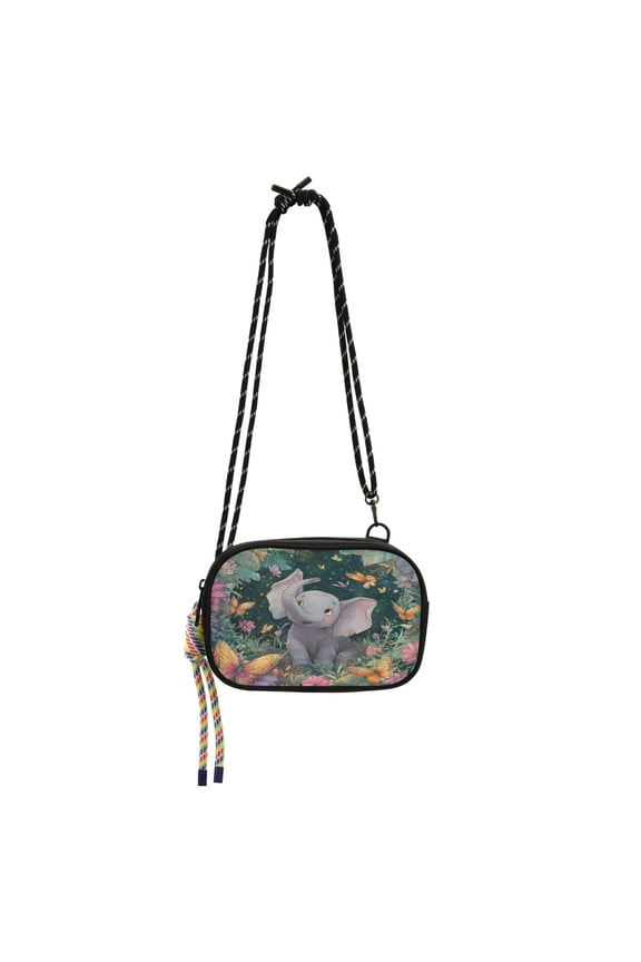 Stylish Crossbody Phone Bag Purse Handbags Adjustable Strap, Compact Design for Essentials Cute Elephant