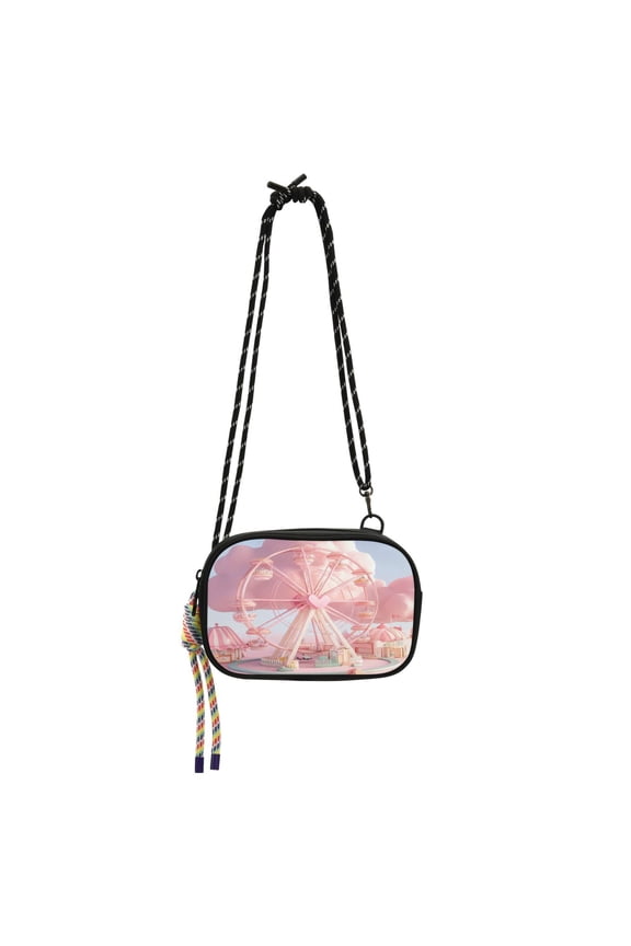 Stylish Crossbody Phone Bag Purse Handbags Adjustable Strap, Compact Design for Essentials Cute Ferris Wheel