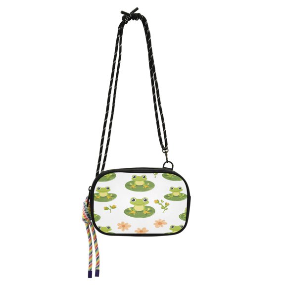 Stylish Crossbody Phone Bag Purse Handbags Adjustable Strap, Compact Design for Essentials Cute Frog Pattern