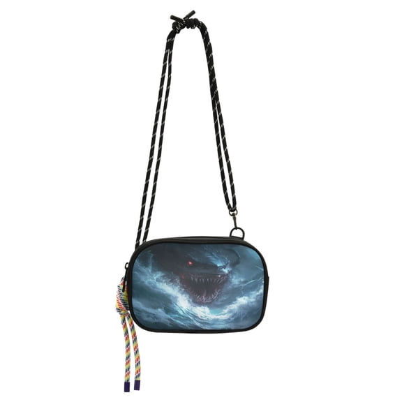 Stylish Crossbody Phone Bag Purse Handbags Adjustable Strap, Compact Design for Essentials Fierce Shark