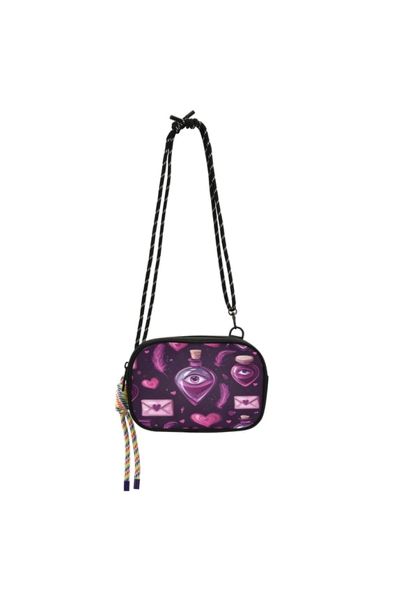 Stylish Crossbody Phone Bag Purse Handbags Adjustable Strap, Compact Design for Essentials Love Potion Bottles
