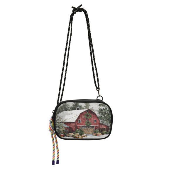 Stylish Crossbody Phone Bag Purse Handbags Adjustable Strap, Compact Design for Essentials Old Red Barn