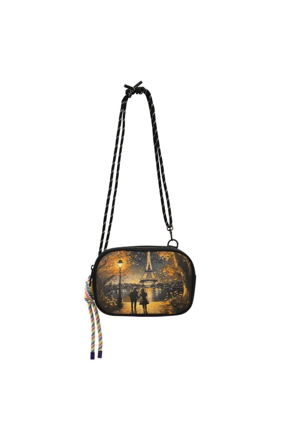 Stylish Crossbody Phone Bag Purse Handbags Adjustable Strap, Compact Design for Essentials Romantic Painting
