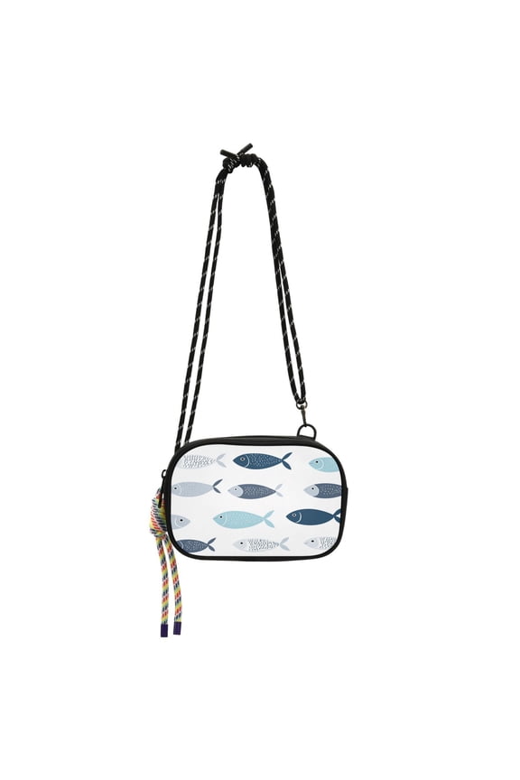 Stylish Crossbody Phone Bag Purse Handbags Adjustable Strap, Compact Design for Essentials Simple and Cute Fish