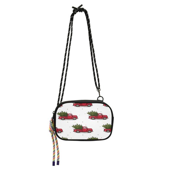 Stylish Crossbody Phone Bag Purse Handbags Adjustable Strap, Compact Design for Essentials Truck Carrying Tree Pattern