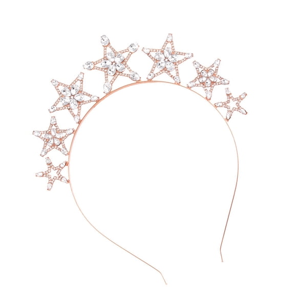 Stylish Crown Bridal Modern Crown Gorgeous Crown Bride Bachelorette Party Headwear Studded Full Rhinestones