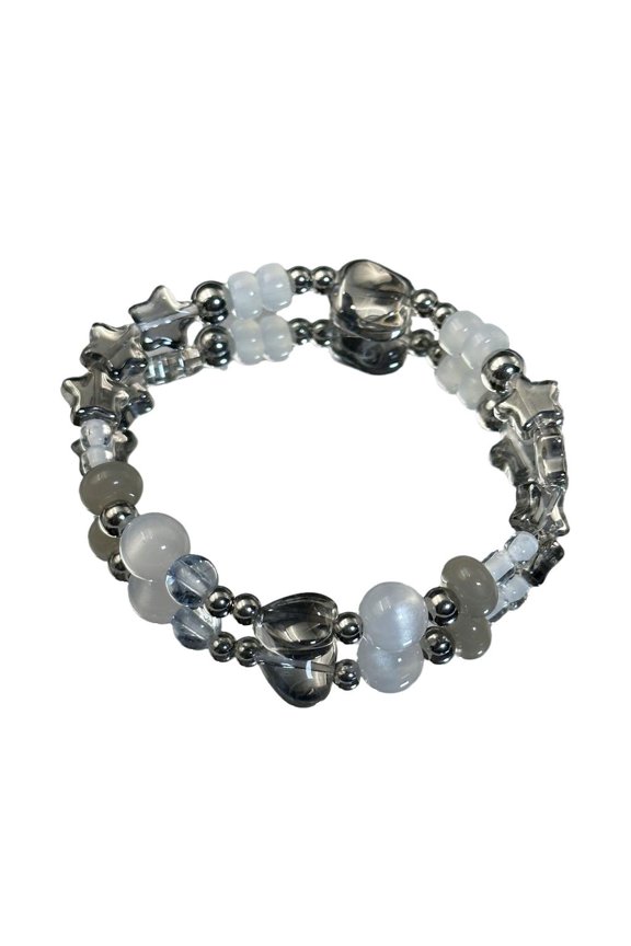 Stylish Crystal Star Beaded Bracelet Minimalist Cool Star Wristband Sweet Look Handchain Party Women Men Couple