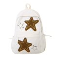 thumbnail image 1 of Stylish Cute Simple Star Patchwork Backpack 15.7 Inch Y2K Casual Lightweight Resistant College Daypack, 1 of 9