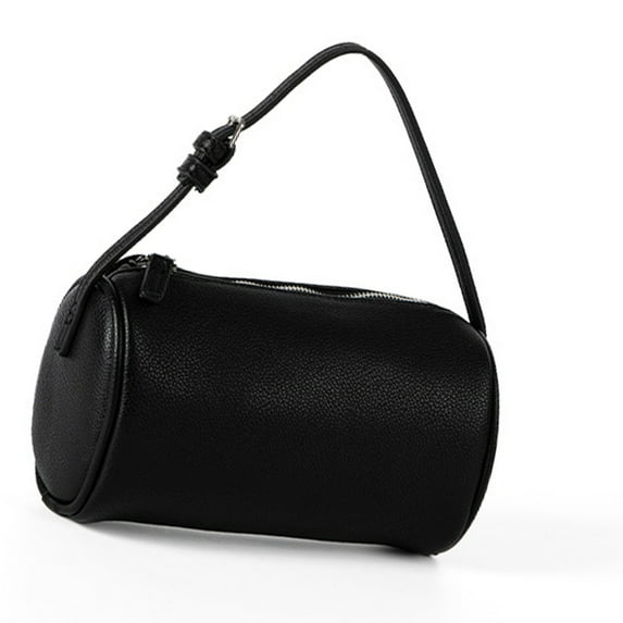 Stylish Cylinder Handbag With Smooth Zipper And Ample Storage Space PU Leather Shoulder Crossbody Purse For Essential