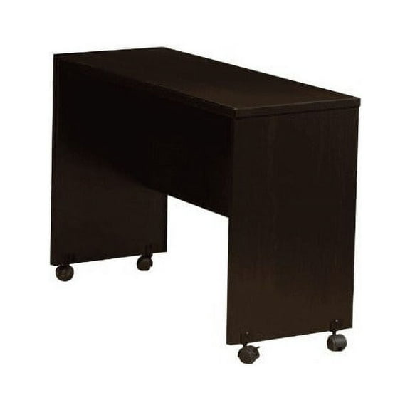 Stylish Dark Brown Finish Desk Return With Spacious Display Top. - Saltoro Sherpi