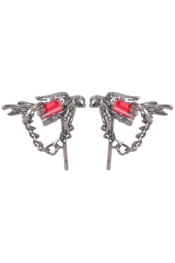 Stylish Dark Crow Studs Earrings Stylish Crow Ear Studs Ear Accessory For Casual Outfits And Special Occasions