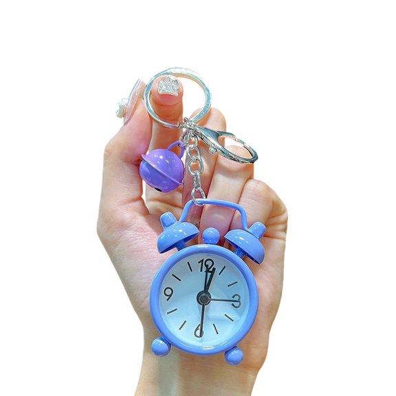 Stylish Decorative Alarm Clock Key Holder Decoration for Fashionable Bag Accessory Creative Bag Keychain