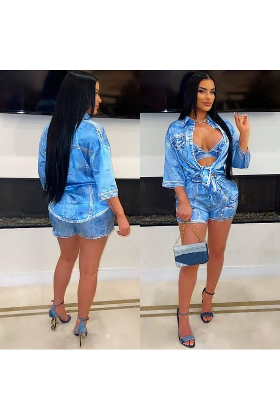 Stylish Denim Coordinated Set