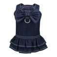 thumbnail image 1 of Stylish Denim Dog Dress Summer Spring Pet Fashion Cute Puppy Outfit Comfortable Apparel, 1 of 6