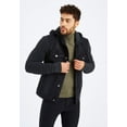 thumbnail image 1 of Stylish Denim Jacket With Knitted Sleeves And Hood, 1 of 10