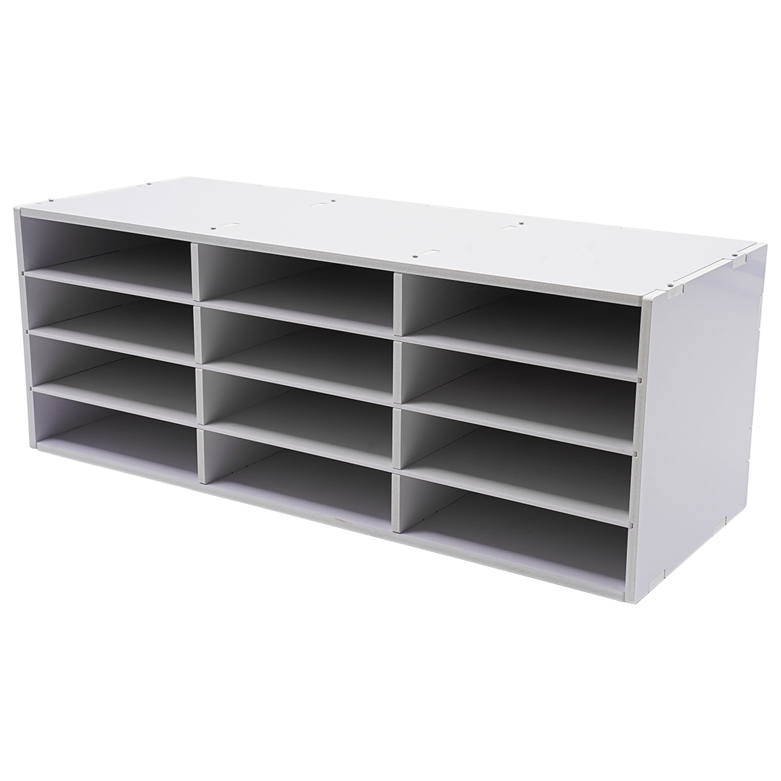 Stylish Desktop File Organizer, 12 Slots for Sorting Files and Mail, Durable PVC Literature Organizer, Great for Office and Home Desk Organization