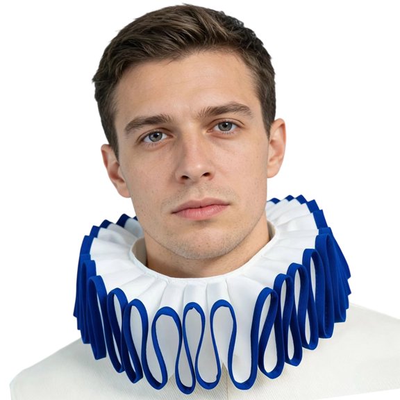 Stylish Detachable Ruffle Collar Breathable Polyester Fabric Renaissances Elizabethan Victorian For Men And Women