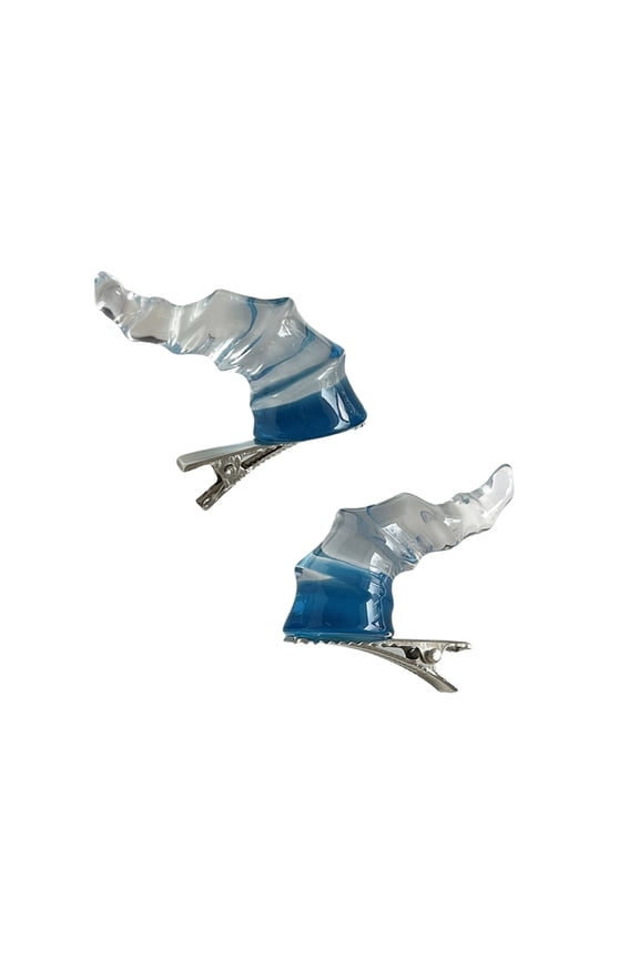 Stylish Devil Horns Hair Clip For Cosplay Halloween Party Resin Barrettes Hair Accessories For Kids Adults