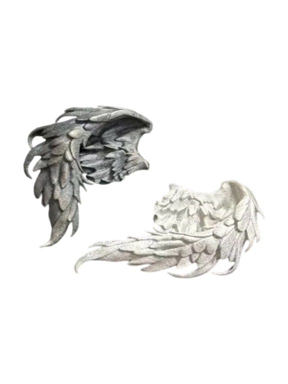 Stylish Devil Wing Earrings Black White Dangle Studs For Women
