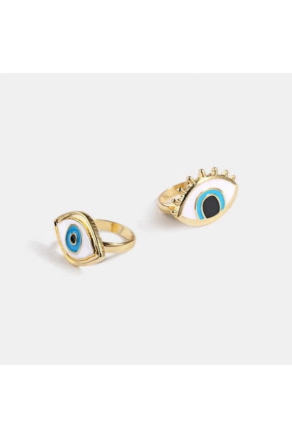 Stylish Devil's Eye Ring: Unique Alloy Injection-Processed Fashion Jewelry for a Bold Look
