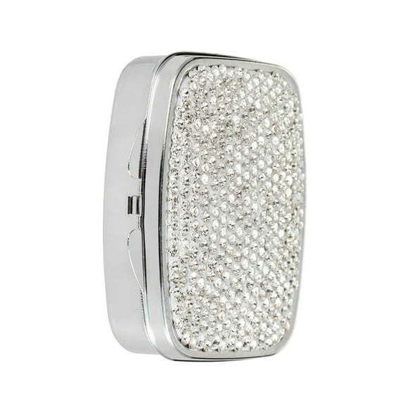 Stylish Diamonds Studded Pills Holder Tablet Container for Daily Health Management