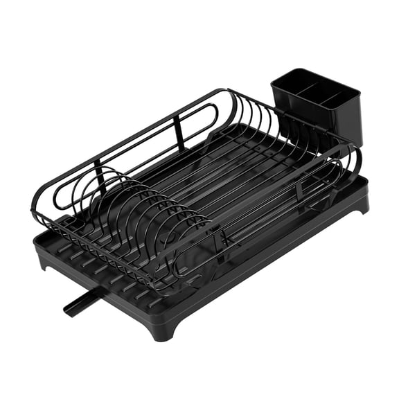 Stylish Dish Holder with Drainage System Easy Assemble for Clean Countertops