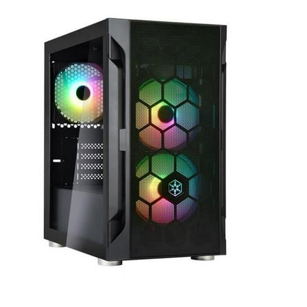 Stylish & Distinct Micro-ATX Gaming Chassis with ARGB Lighting - Black