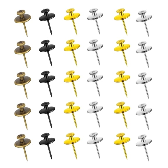 Stylish Double Headed Nails for Home Decorations Push Pin Hangers 30pcs Wall Nails Decorative Push Pin for Artwork