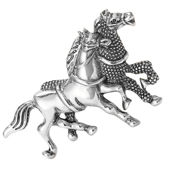 Stylish Double Horse Metal Brooch Pin Lightweight Badge Accessories Stylish Jewelry Gift For Women Men