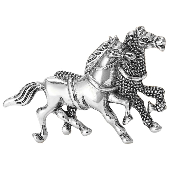 Stylish Double Horse Metal Brooch Pin Lightweight Badge Accessories Stylish Jewelry Gift For Women Men