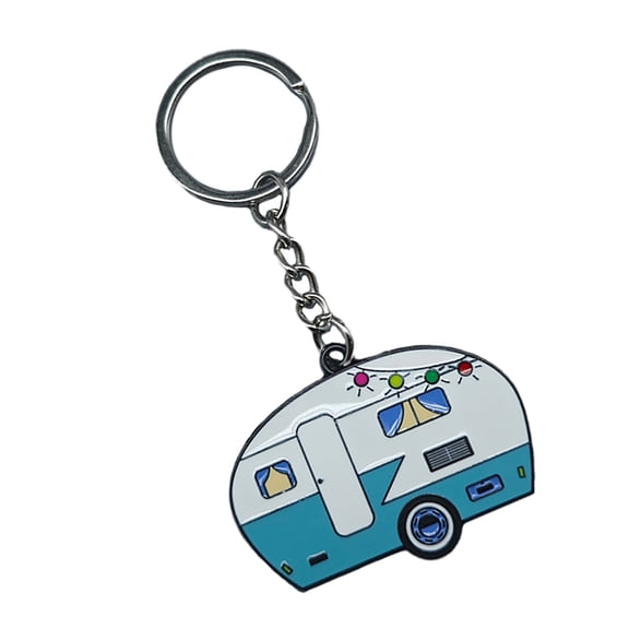 Stylish Double Sided Camping Keychain Compact Size for Backpack Decoration